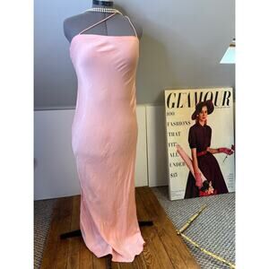 Summer Away Elegant Pink Slip Maxi Dress - Classic Women's Evening Gown NWT new